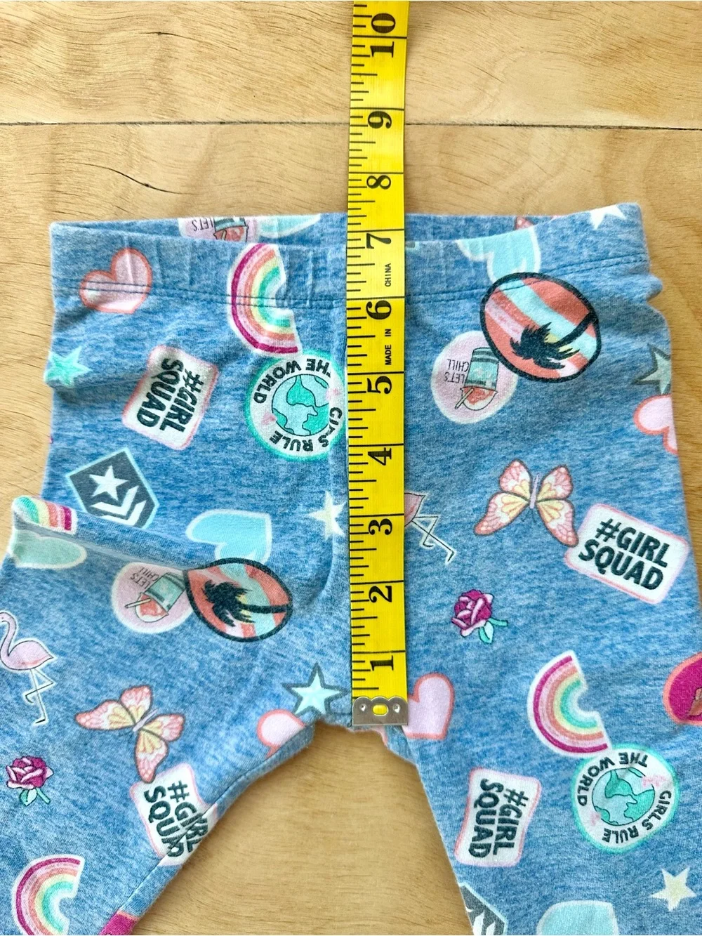 The Children’s Place Girls Blue Sticker Print Capri Leggings 4T #GirlSquad